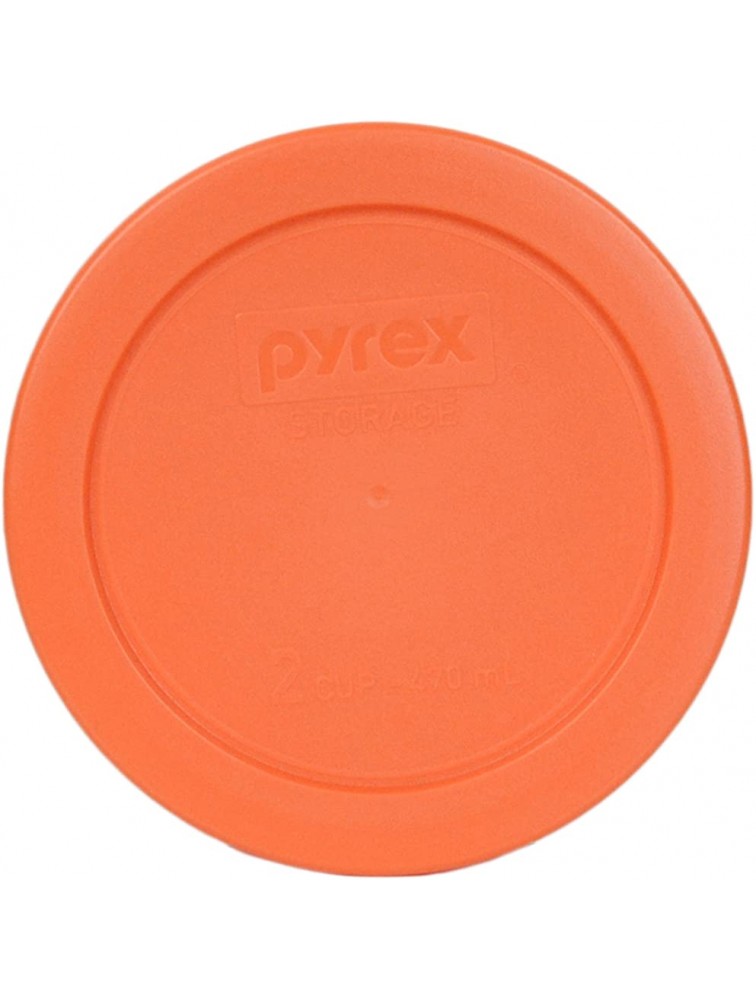 Pyrex 7200-PC Round 2 Cup Storage Lid for Glass Bowls 6 Orange - B40M0LL9O
