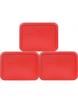 Pyrex 7210-PC 3 Cup Red Rectangle Food Storage Lid for Glass Dish 3 Red - BELUTNU79