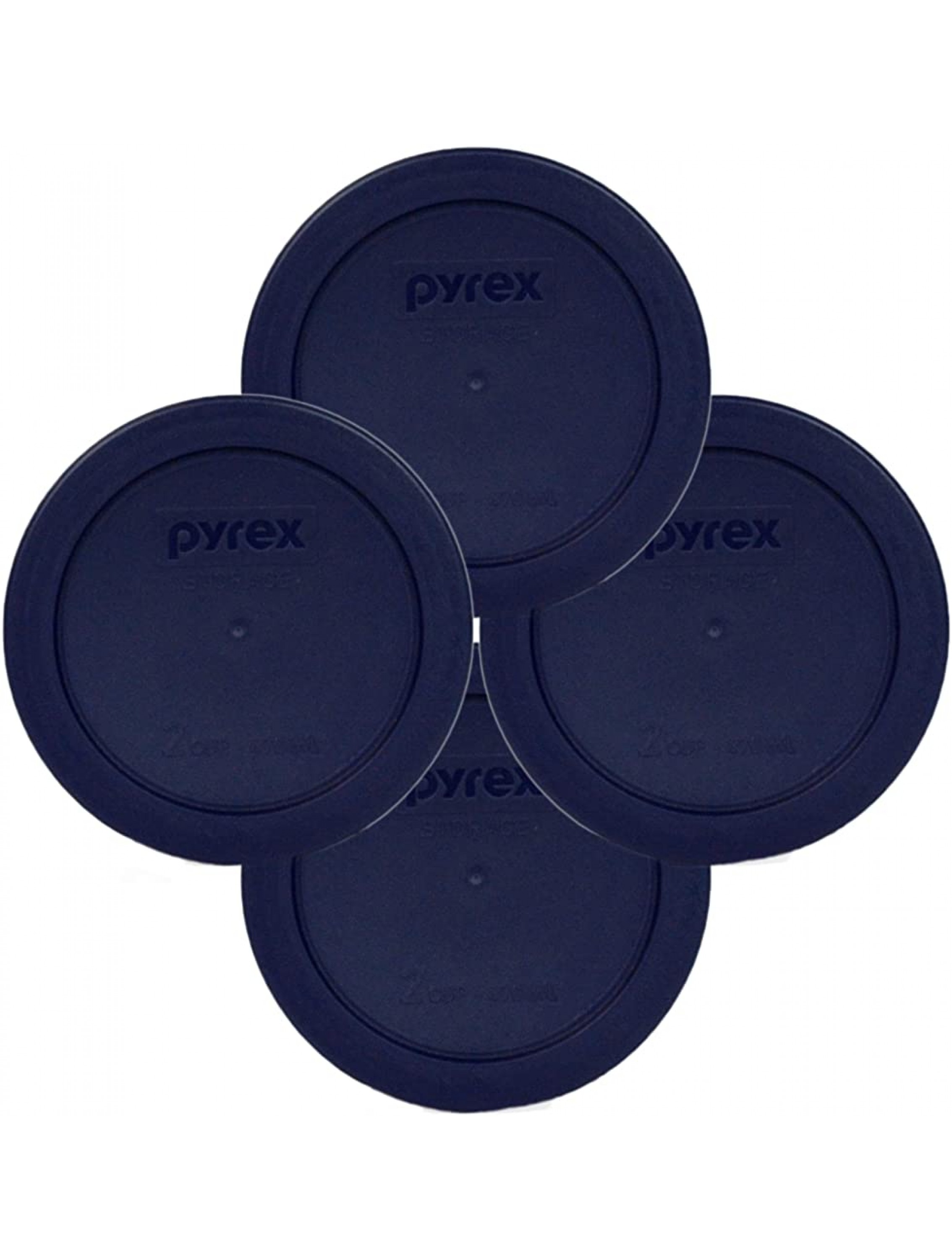 Pyrex Blue 2 Cup Round Storage Cover #7200-PC for Glass Bowls 4-Pack - BJYJ22Z7B