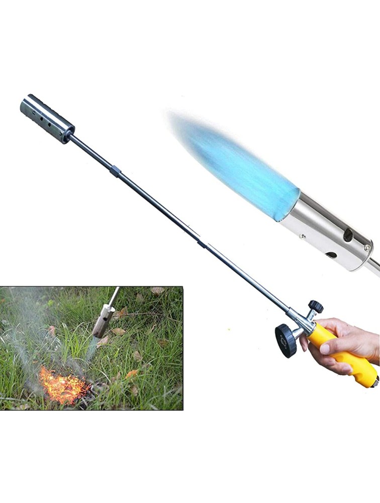 Blow Torch Professional Culinary Kitchen Torch with Safety Lock and Adjustable Flame Heavy Duty Butane Gas Torch （ 15"~31" ）Extended length upgrade style Garden Burner Outdoor Torch - BHUOUOTQU