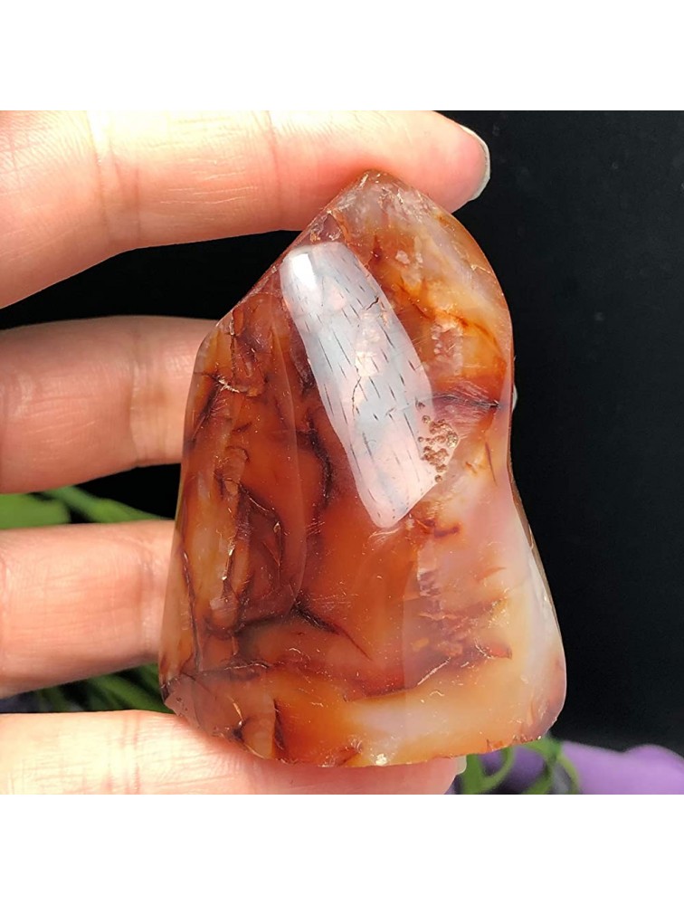 Decor Stone Natural Agate Torch Carnelian Crystal Torch Flame Specimen Meditation Chakra Healing Crystal Color: A - BCRGJ1G4W