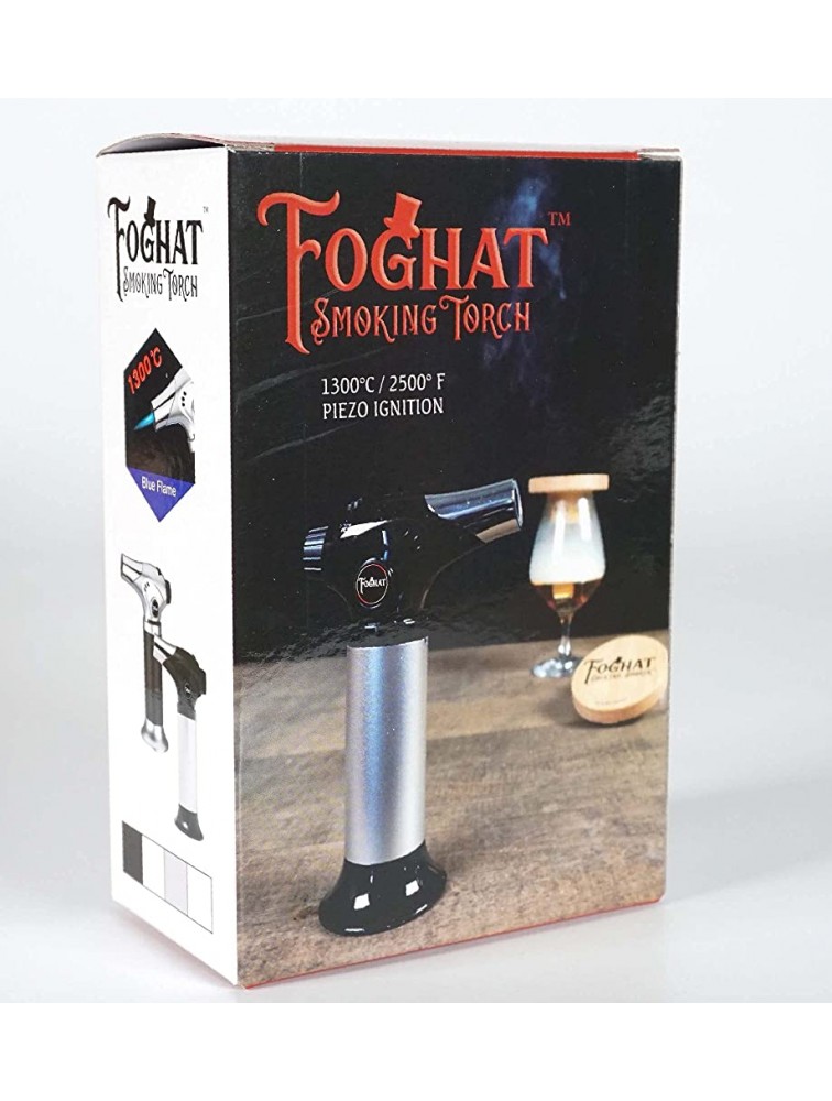 Foghat Smoking Torch for Smoked Cocktails or Charcuterie | Smoked Cocktails Bourbon Whiskey Cheese Meats and more! | Refillable Culinary Kitchen Blow Torch for use with The Foghat Cocktail Smoker - BTZRCDQ3O