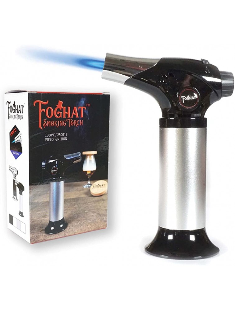 Foghat Smoking Torch for Smoked Cocktails or Charcuterie | Smoked Cocktails Bourbon Whiskey Cheese Meats and more! | Refillable Culinary Kitchen Blow Torch for use with The Foghat Cocktail Smoker - BTZRCDQ3O
