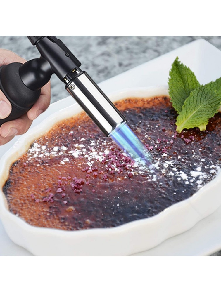 The perseids kitchen Torch Double Flame Culinary Torch Refillable Cooking Butane Torch Lighter with Adjustable Flame for BBQ Crème Brûlée Desserts Baking and Grilling Butane Gas Not Included - B3FSL9767
