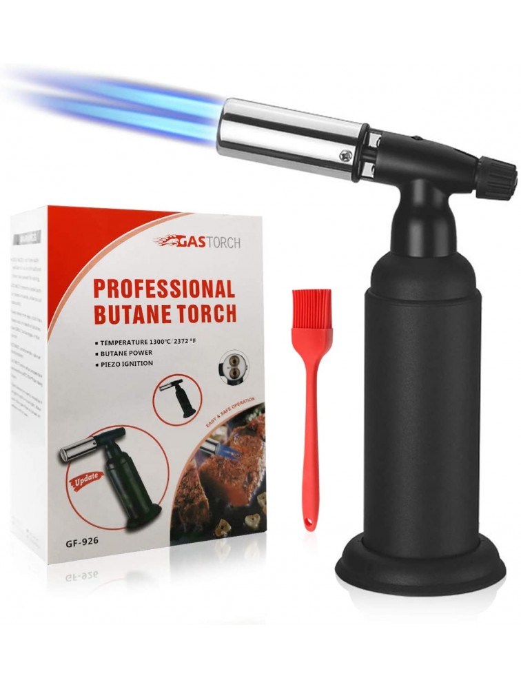 The perseids kitchen Torch Double Flame Culinary Torch Refillable Cooking Butane Torch Lighter with Adjustable Flame for BBQ Crème Brûlée Desserts Baking and Grilling Butane Gas Not Included - B3FSL9767