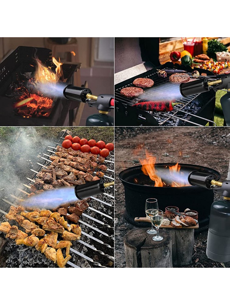 Upgraded Propane Grill Torch MAPP Cooking Torch  MAP-Pro BBQ Tool with Flame Adjustment Switch Ideal for Steak Grill Torch Charcoal Starter and Bonfire Igniter ,Butane Propane Tank Not Included - B1PS8VJEM
