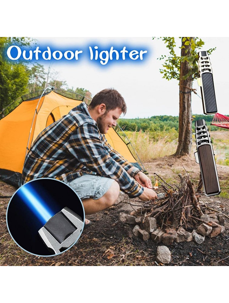 Windproof Solar Butane Torch Lighter Professional Refillable Kitchen Cooking Torch Adjustable Flame Solar Beam Torch Lighter Waterproof & Durable for Kitchen Camping Grill Outdoor - BDILOXUQ2