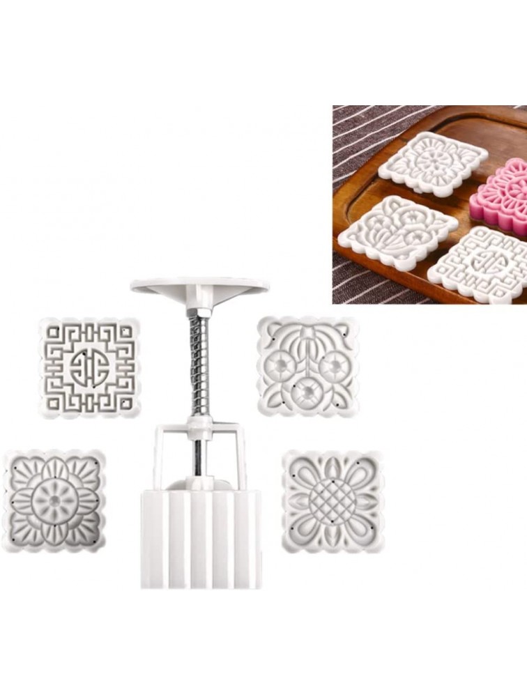 1Set Mooncake Mold Thickness Adjustable Cookie Stamps Moon Cake Mold for Autumn Festival DIY Cookies Decoration Baking Supplies - BWOX55A2R