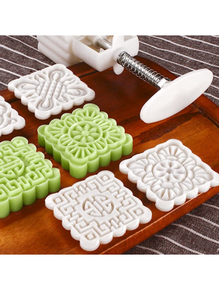 1Set Mooncake Mold Thickness Adjustable Cookie Stamps Moon Cake Mold for Autumn Festival DIY Cookies Decoration Baking Supplies - BWOX55A2R