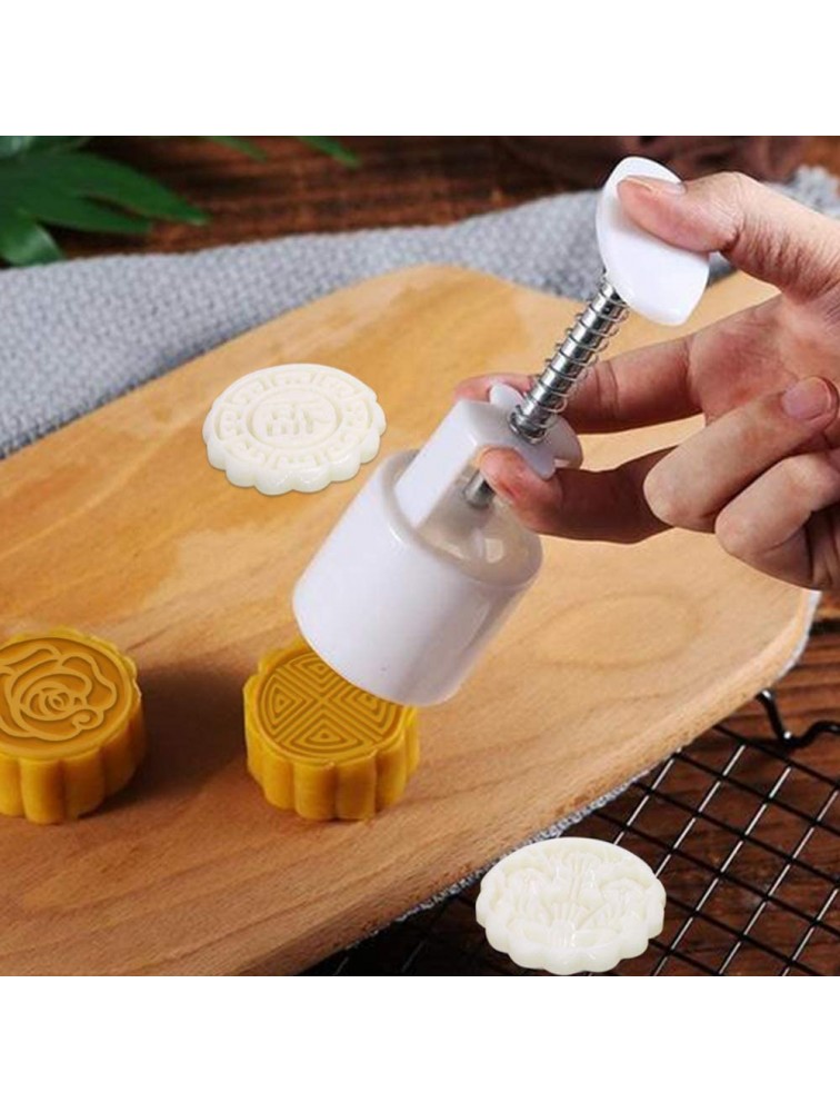 2 Sets Mooncake Mold Press with 11 Stamps SENHAI Round Flower and Square Flower Decoration Tools for Baking DIY Cake Cookie Biscuit Desser - B9MKFJD0N