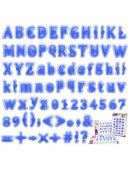 78Pcs Alphabet Cake Stamp Upper and Lower Case Fun Characters Edible Cookie Stamp Embossed Alphabet Number Tool Food Grade Fondant Letter Cutters for DIY Cake Biscuit Decorating - BTM1L64L2