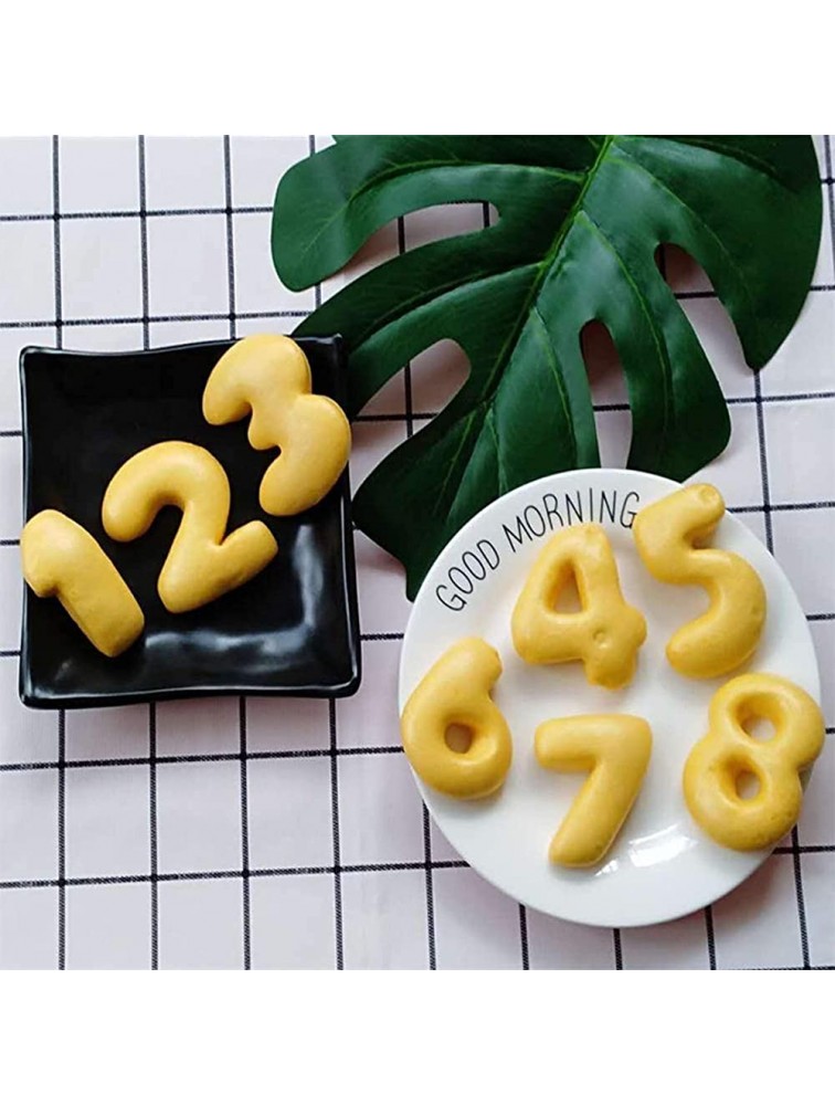 Alphabet & Numbers Fondant Cake Mold Airlxf 64PCS Letter Cookie Stamp Impress Embosser Cutter Upper Case Numbers Shape DIY Cookie Biscuit for DIY Cake Pastry Baking - B5DTAM8TW