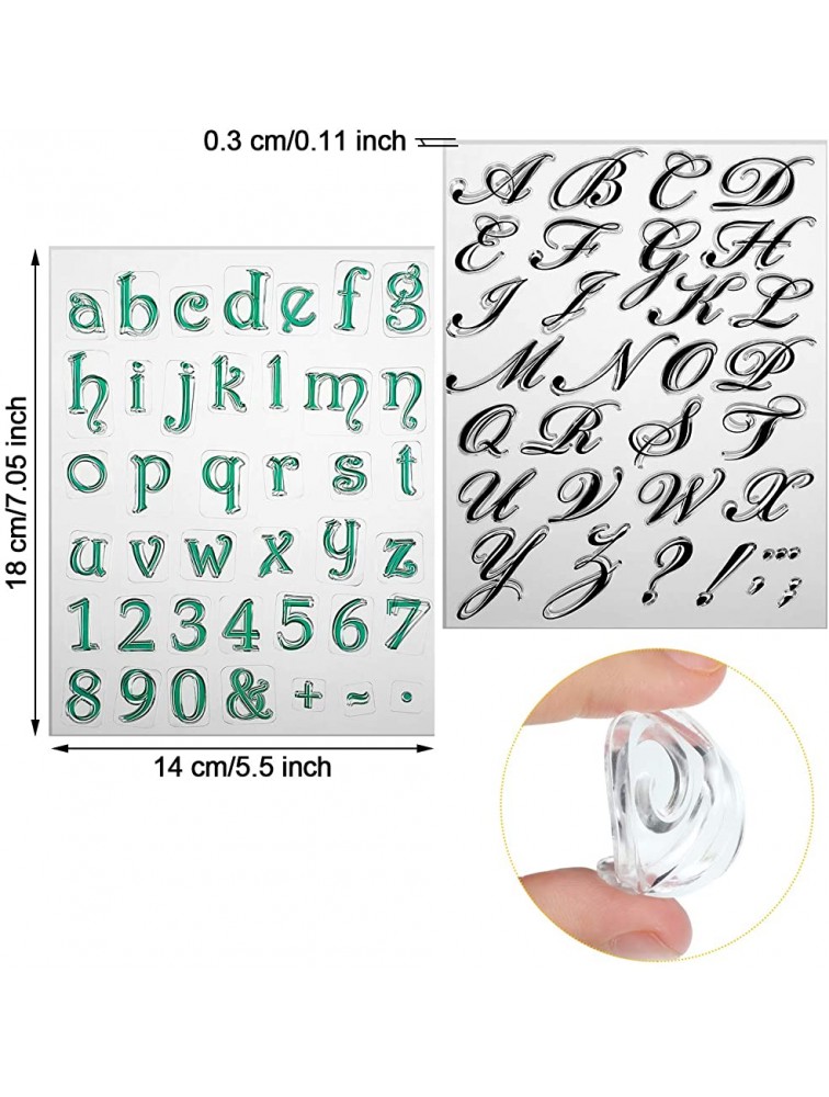 Alphabet Cake Stamp Tool Fondant Cake Cookie Biscuit Stamp Mold Set Letter Number Clear Stamps Cutter 2 Acrylic Stamping Blocks 6 Cake Brushes for Christmas Party DIY Baking - BO36ZDV7G