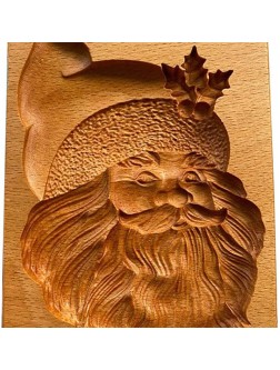funluck Wooden Cookie Mold Mould Press Cookie Mold,Christmas Presses Stamps DIY Craft Decorating Thanksgiving Biscuit Cutter Baking Tool Santa - B65K21T8J