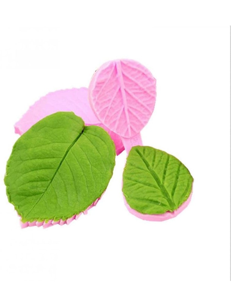 Ruluti 2pcs Leaf Veiner Silicone Leaf Petal Veiner Sugar Paste Tools Fondant Gum Paste Mold Fondant Molds - BGRXEQY4V