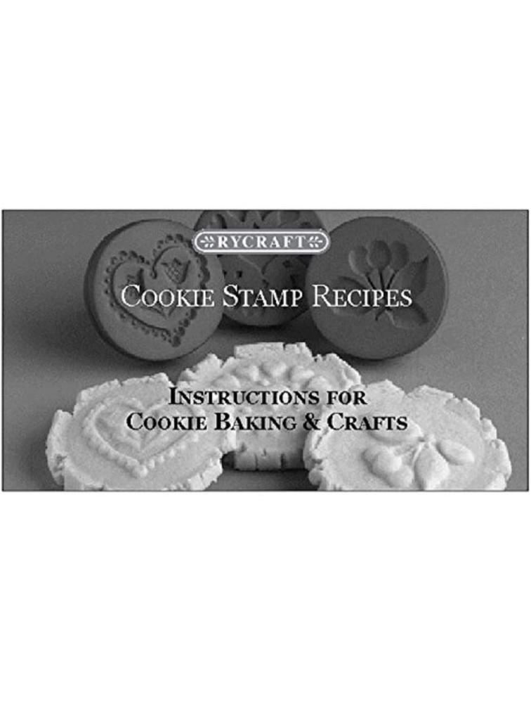 RYCRAFT 2 Round Cookie Stamp with Handle & Recipe Booklet-VALENTINE - BQCKQRI0D