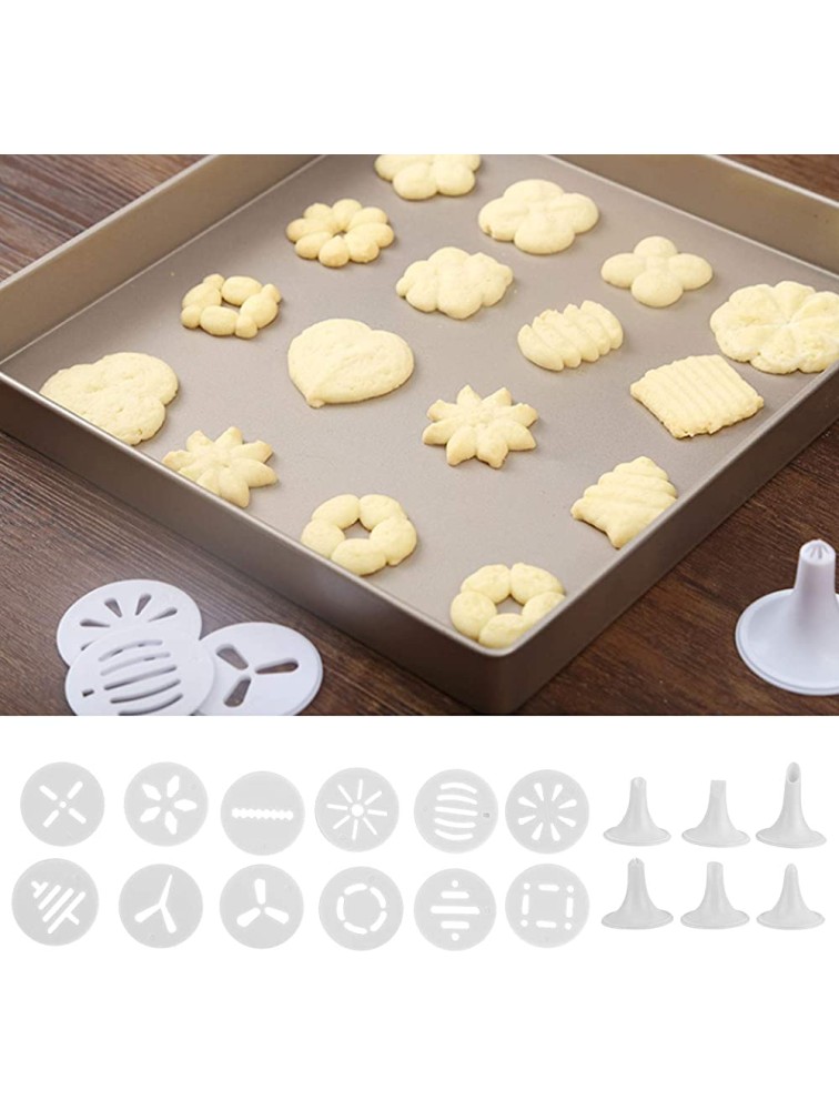 Cookie Press Gun Cake Mold Maker Clear Cake Pastry Nozzle Pump with 6 Discs Molds 12 Icing Nozzles Tips for Baking DIY Cake Cookie Maker Decorating - BPYCTD028
