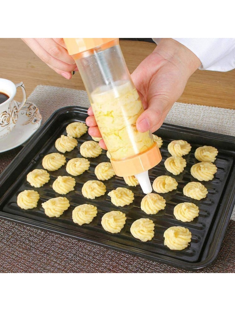 Cookie Press Gun Kit-Includes 16 Cookie dies Discs and 6 nozzle for DIY Biscuit Cake Cookie Making Yellow - BN1NCD4HI