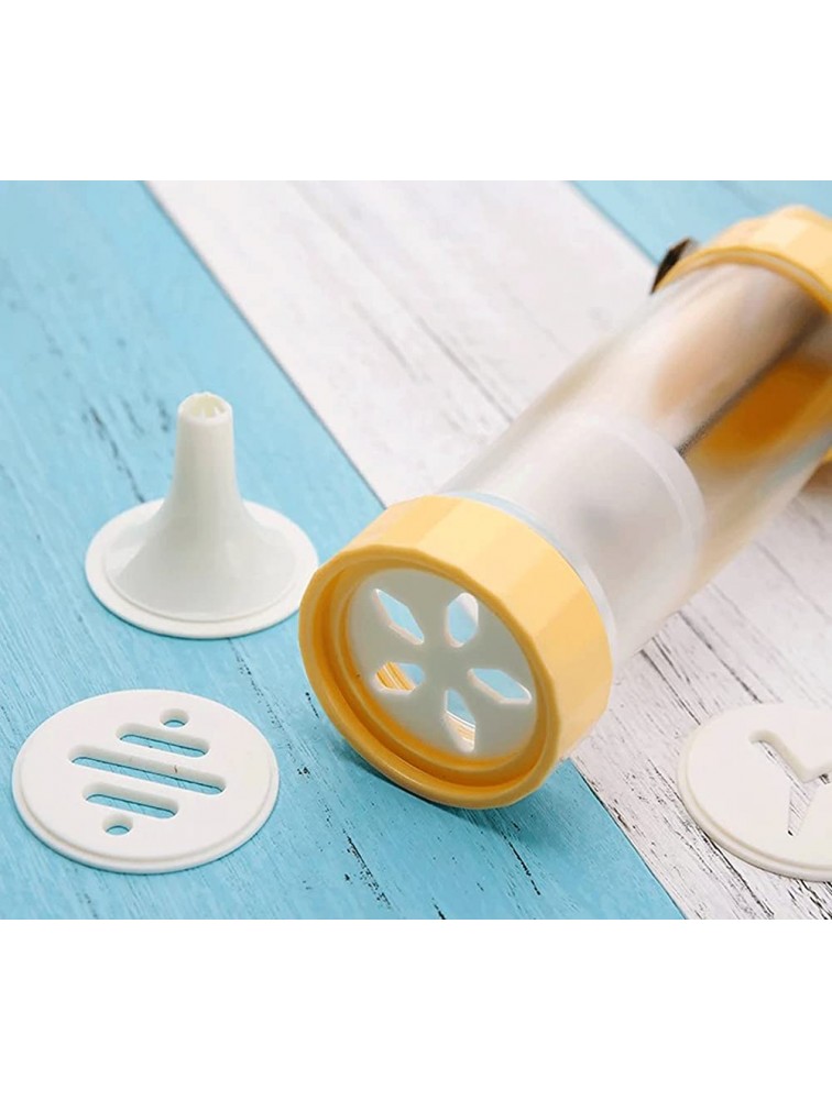 Household Variety of Functions Cookie Press Includes 16 Cookie Disc Shapes Yellow - B2WVW957I