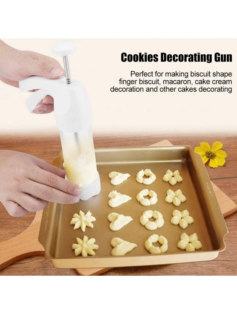 Stainless Steel Cookie Press Kit Handle Simple Cookie Biscuit Makers Cake Making Decorating Set - BKDR0Y658