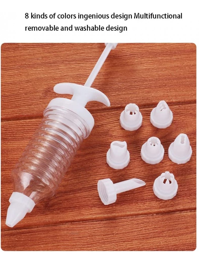 ZHANGCHI Cake Decorating Cone 8-head Plastic Decorating Device Decorating Gun Baking Tool Practical Cookie Cream Decorating Mouth - BD4422PVK
