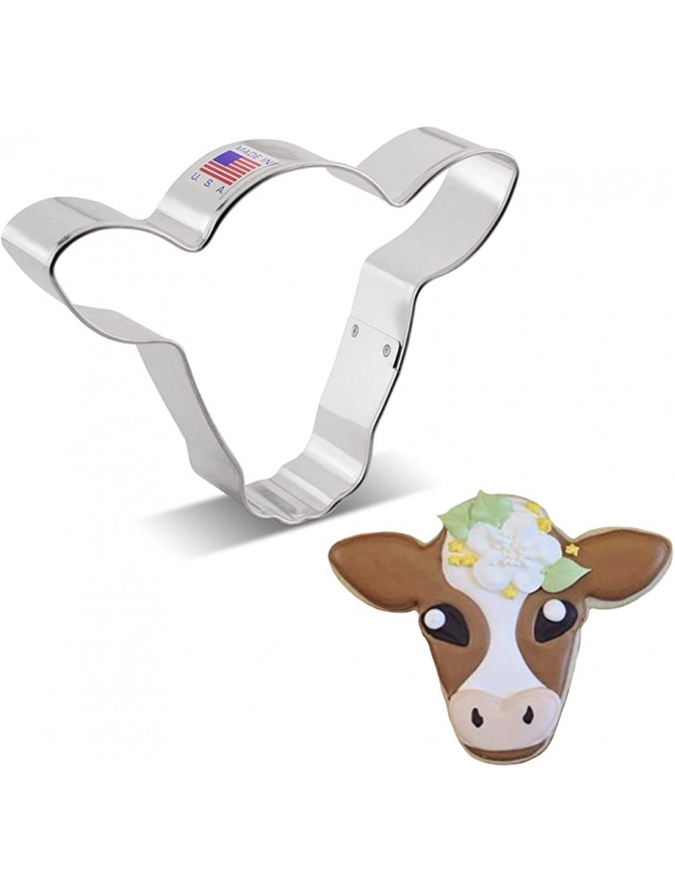 Ann Clark Cookie Cutters Cute Cow Steer Face Metal Cookie Cutter 4.5" - BE1RLAWMH