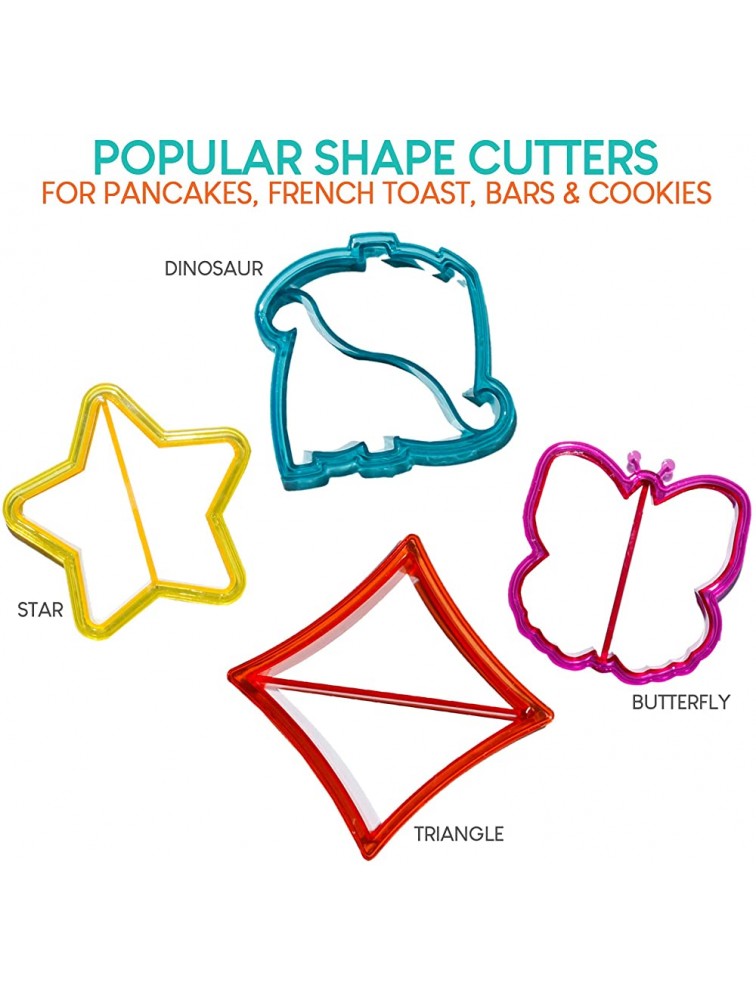 Colorful Sandwich Cutter Shapes Multi Colors and Cute Design Sandwich Cutters That Your Kids Will Love By Exultimate Set of 7 - BRN5OVPKP