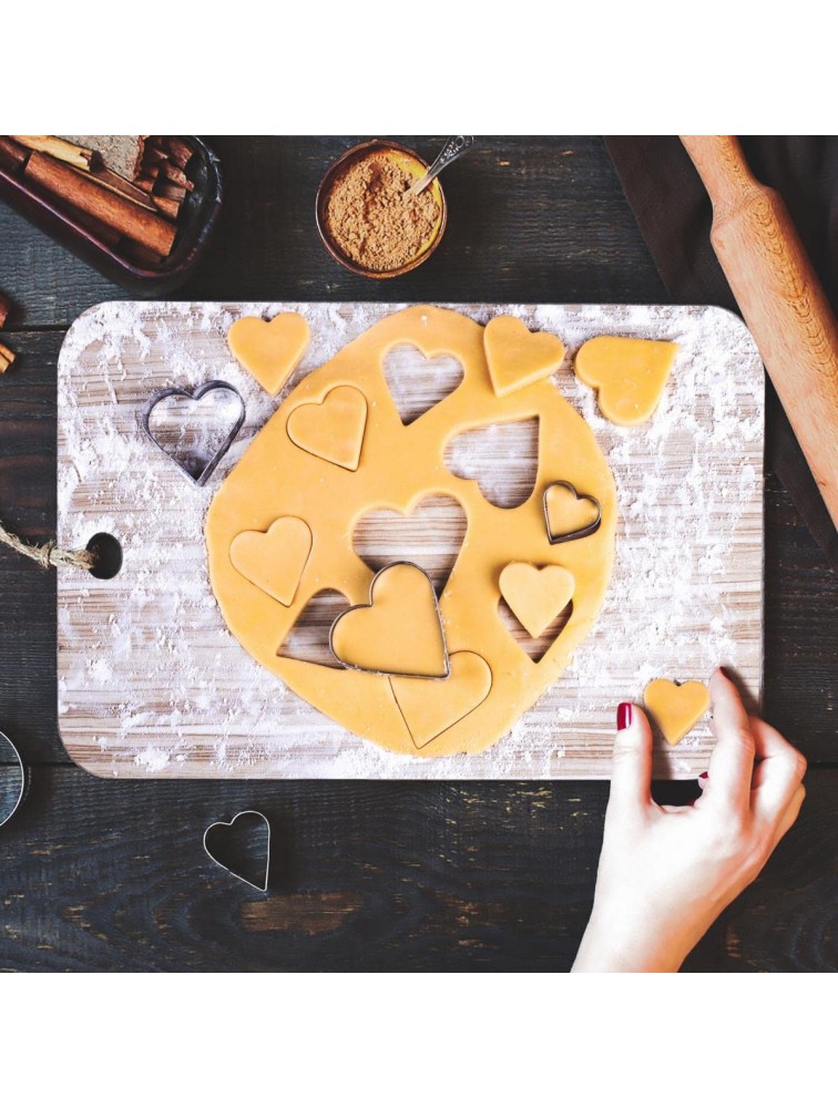 Heart Cookie Cutter Set Gtmkina 5 Pieces Stainless Steel Small Biscuit Cutters Heart Shaped Mold for Kids Holiday Birthday Party - BPJ7943J5