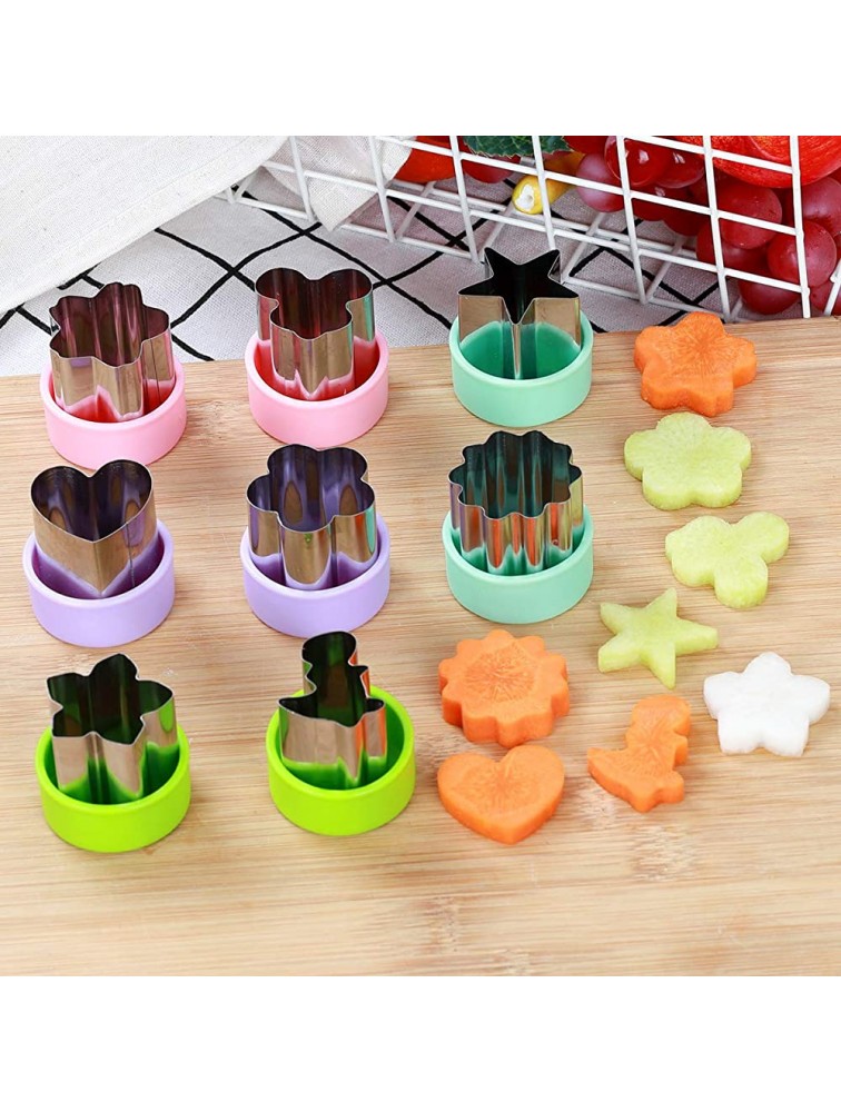 Magigift 1.5 Vegetable Cutter Shapes Set Mini Cookie Cutters Fruit Cookie Pastry Stamps Mold for Kids Baking and Food Supplement Tools Accessories 8pack - B0YD82K2F