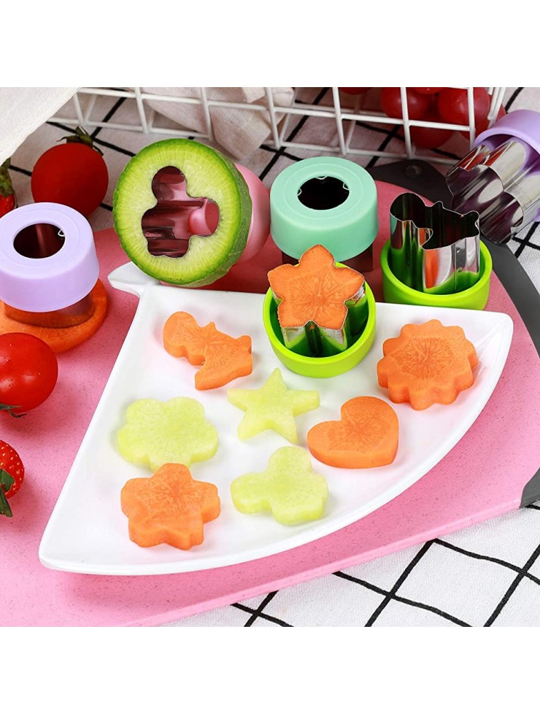 Magigift 1.5 Vegetable Cutter Shapes Set Mini Cookie Cutters Fruit Cookie Pastry Stamps Mold for Kids Baking and Food Supplement Tools Accessories 8pack - B0YD82K2F