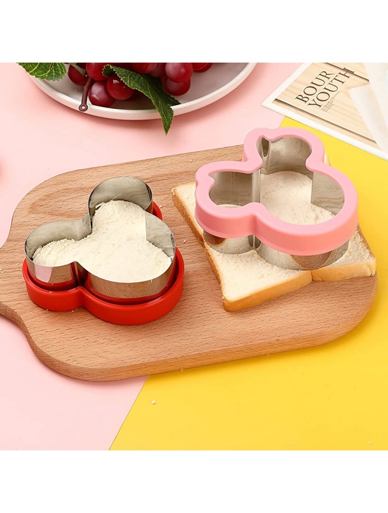 Mickey Cookie Cutter set Mickey Head Minnie head Glove Shoe Bows Shapes Sandwich Cutters Cookie Cutters -Food Grade Cookie Cutter Mold for Kids 7Pack - B1YLXA7ZP