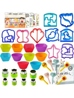 Sandwich Bread Cutters Shapes Set for Kids Vegetables Fruits Cheese Shapes Mold Supplies Crust Lunchbox and Bento Box - BB1BO8CHP