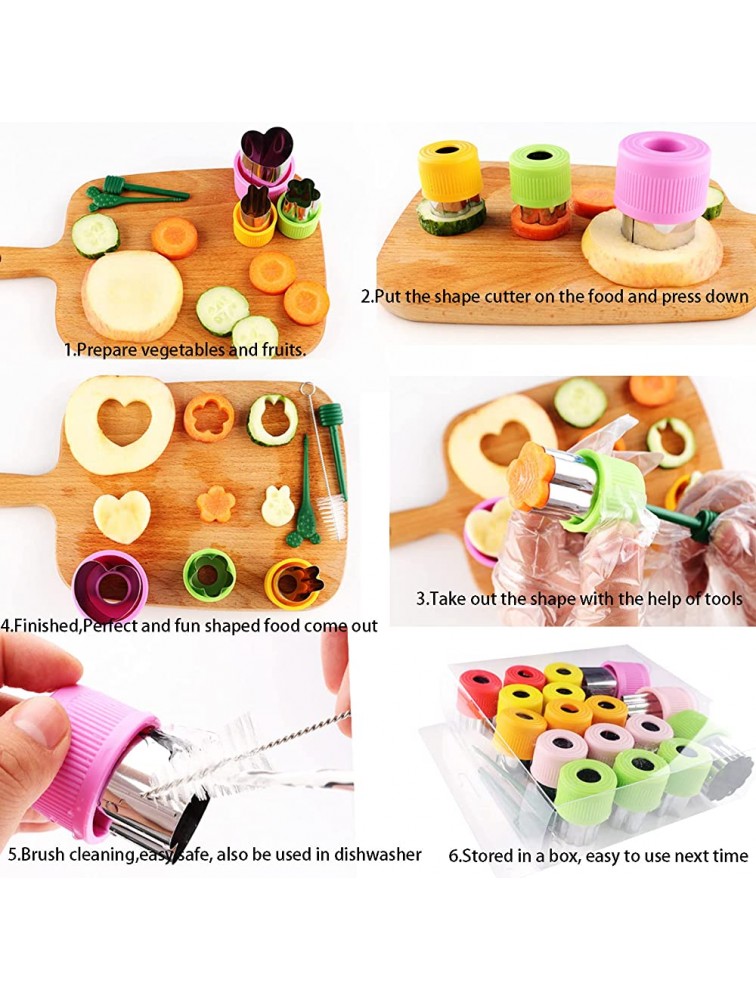Vegetable Cutter Shapes Set Mini Cookie Cutters Small Cookie Cutter Sets,Fruit Cutters Shapes for Kids Baking and Food Supplement Tools for Kitchen - BTRHMJQ46