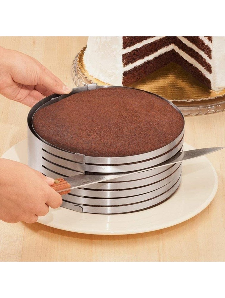 12inch Layered Cake Slicer Adjustable Slicer Stainless Steel Round Bread Slicer Die Mold Cake Tool DIY Kitchen Baking Accessories - BNIRHSIFQ