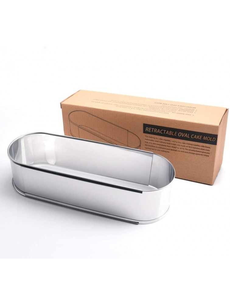 27CM-42.5CM Oval Telescopic Adjustable Cake Mold Bread Mold Mousse Ring Mold Size: 10.6 inches long -16.7 inches x 2.7 inches high - B67TIELRK