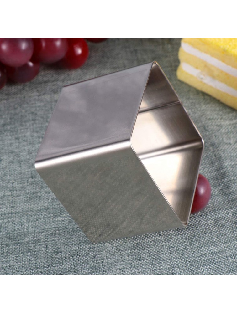 DOITOOL Cake Ring Stainless Steel Adjustable Square Mousse Rings Baking Pastry Ring Mold Silver 3 Inch - BQUPK3D6T