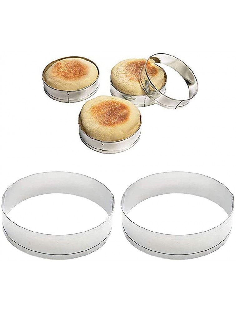 ExhilaraZ Hot New Household 6Pcs Stainless Steel Cake Muffin Crumpet Bread Rings Bakery Baking Mold Tools - B2W6Q4IZL