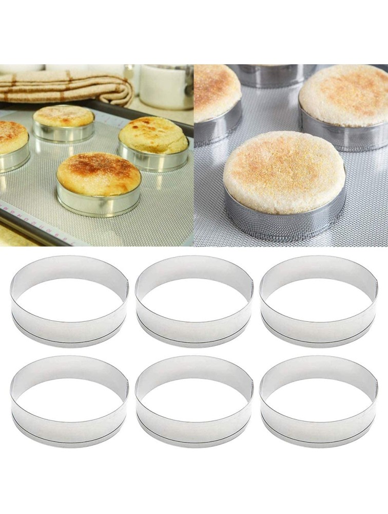 ExhilaraZ Hot New Household 6Pcs Stainless Steel Cake Muffin Crumpet Bread Rings Bakery Baking Mold Tools - B2W6Q4IZL
