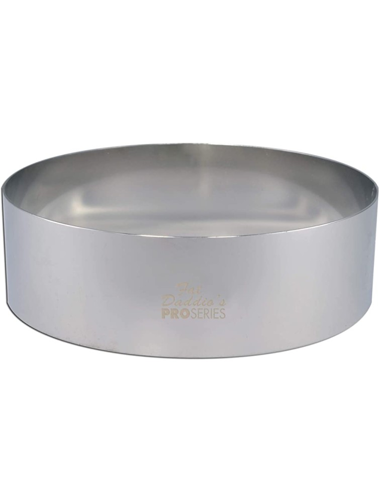 Fat Daddio's Stainless Steel Round Cake & Pastry Ring 8 x 2 Inch - B6P1QV716