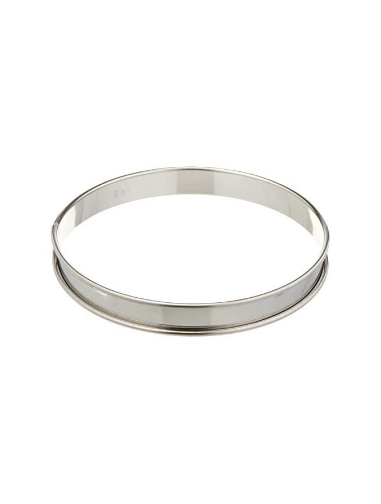 Matfer Bourgeat 371612 Plain Tart Ring Silver - B08A17XYQ