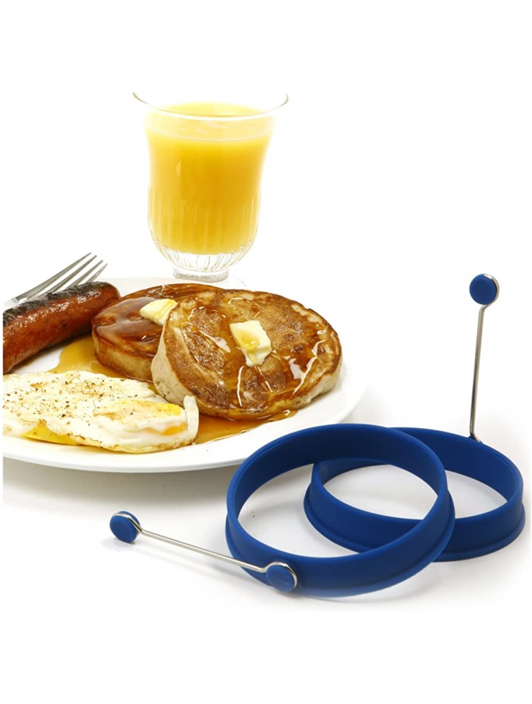 Norpro Silicone Round Pancake Egg Rings 2 Pieces - BSYEU7F35