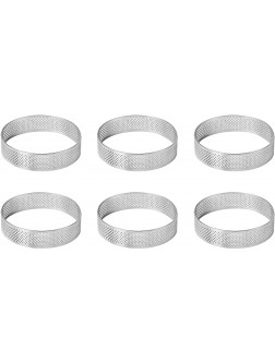 Round Tart Ring,Heat-Resistant Perforated Cake Mousse Ring,Perforated Tart Ring Setsize:6cm 6Pcs - BEDTIZGPM