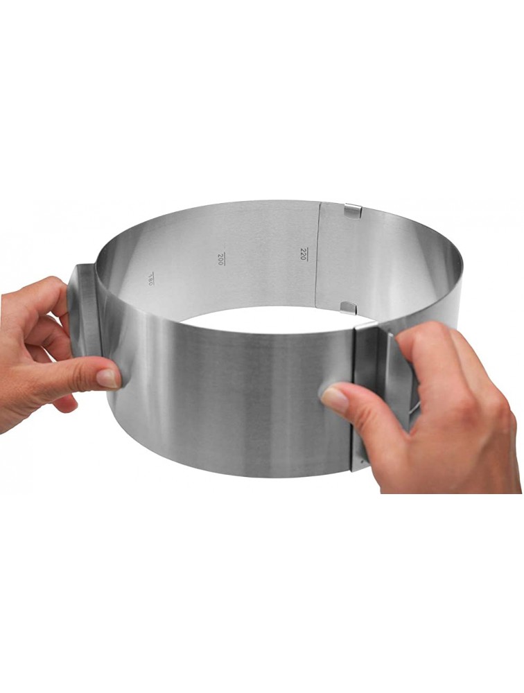 Westmark Adjustable Cake Ring 6 Diameter Expandable to 12 Gray - BL6YIYZWJ