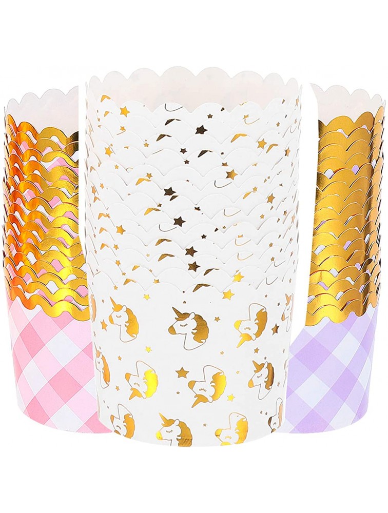 DOITOOL 50pcs Unicorn Style Cupcake Liners Paper Baking Cups Cupcake Wrappers Nonstick Muffin Cases Molds Cupcake Liners for Cake Balls Muffins Cupcakes and Candies - BYMHWF6UO