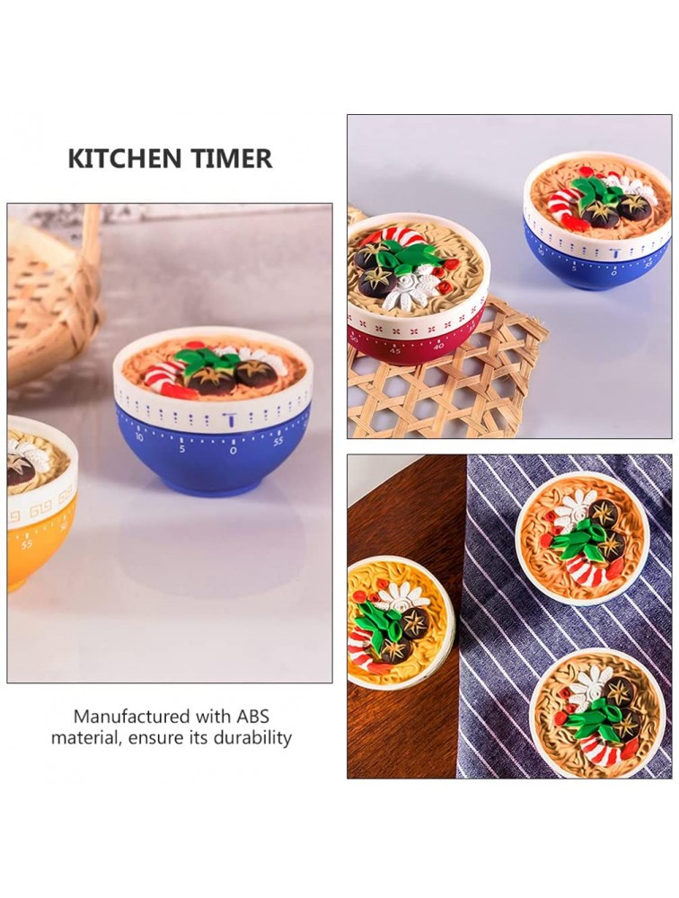 DOITOOL Kitchen Timer Cute Manual Noodles Bowl Shape Mechanical Timer Countdown Cooking Timer with Loud Alarm for Kitchen Cooking Baking Sports Kids - BUS7AY8HH