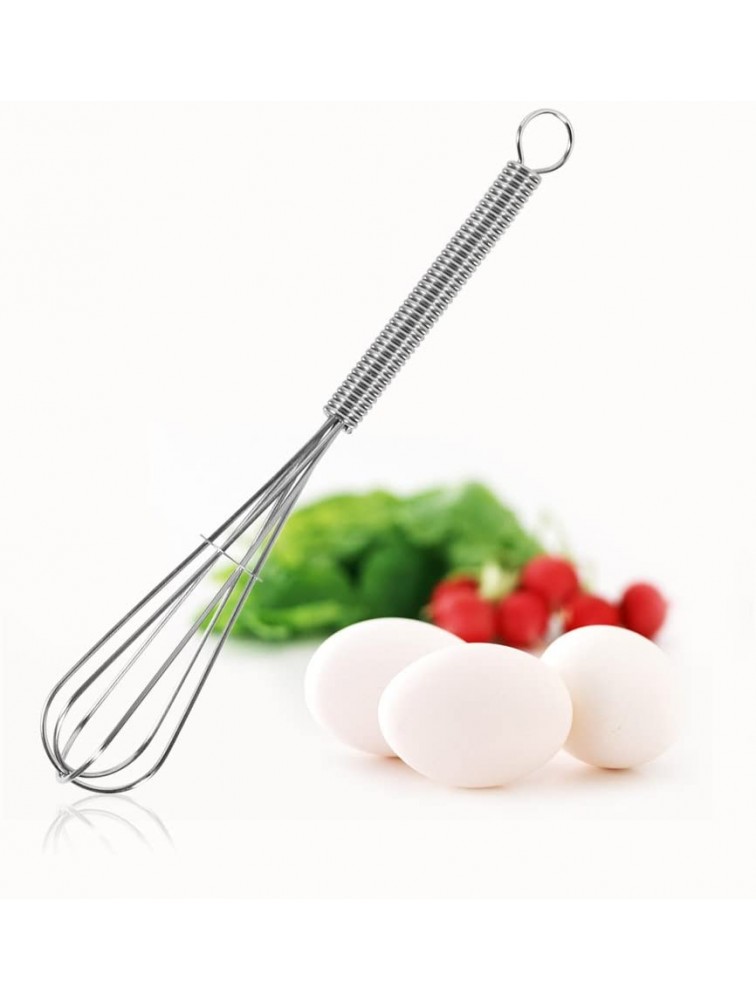 Egg Beater Handheld Stainless Steel Kitchen Egg Whisk Mixer Eggbeater Cooking Tool for Cake Making Cream - BO2UZ0RYM