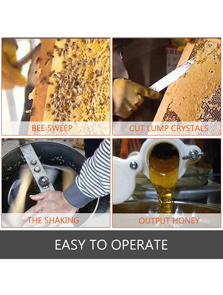 N B Honey Press Professional 3 Frame Manual Honey Extractor Rotating Handle Stainless Steel Material Anti-Rust Wear-Resistant for Apiarist Hobbyist - BKBM9K8MB