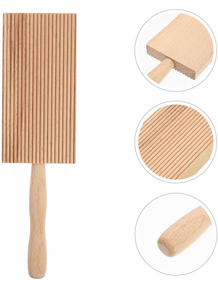 YARDWE Natural Gnocchi Boards Paddle Non Stick Quick Gnocchi Stripper and Paddle Kitchen Homemade Pasta Garganelli Spaghetti Maker Tool - BJIRKXUQD