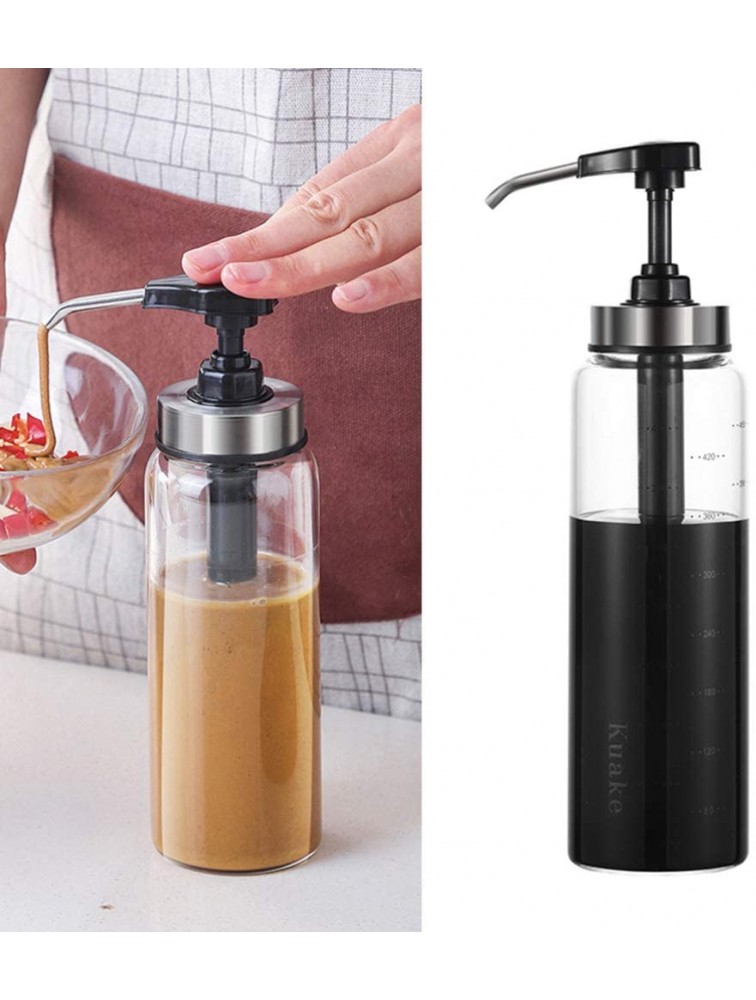 YARNOW Condiment Sauce Ketchup Bottles Salad Dressing Container Food Squeeze Bottle Cooking Oil Holder for Home Salad Kitchen 500ml Black - B08ZHO2RK