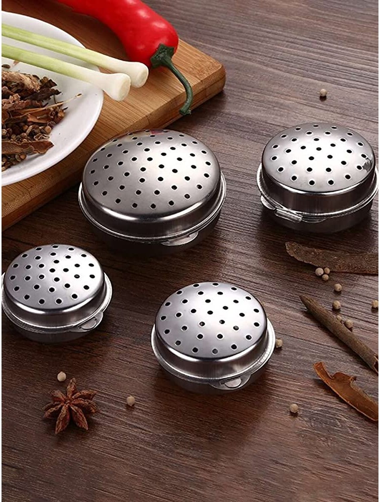 Z-Chen Kitchen tools 4pcs Stainless Steel Spice Ball Color : Silver Size : One-size - BNHG3D8A2